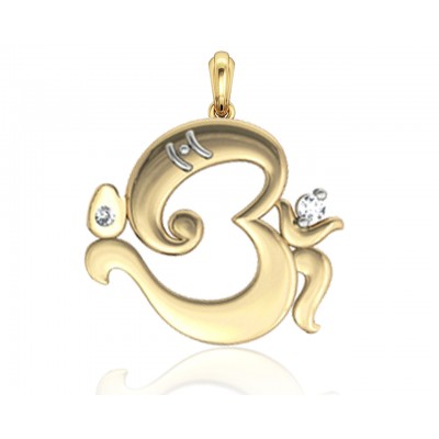 Om Ganesh Gold Pendant